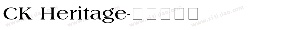 CK Heritage字体转换